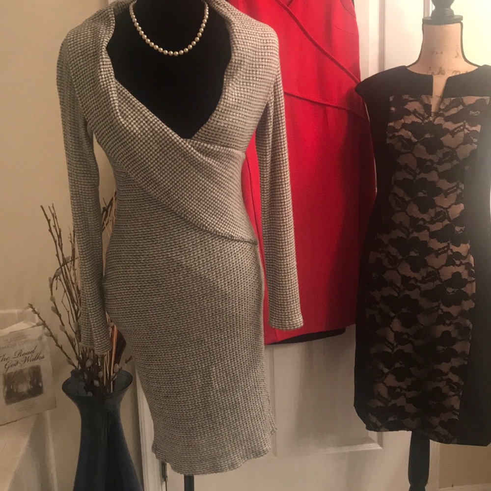 Sweater Dress Silver And Black